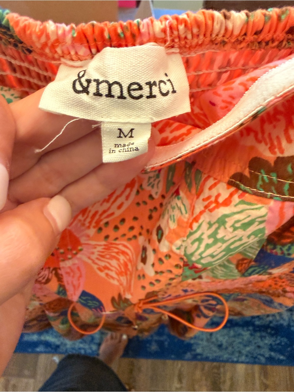Floral Strap Sundress in Orange - Picture 3 of 3